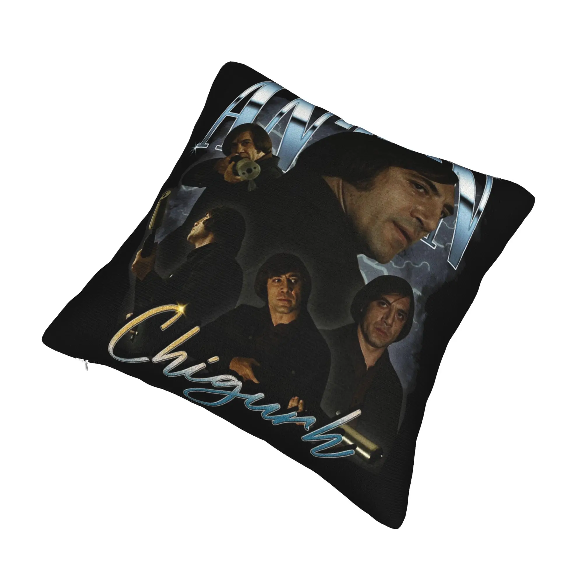 Anton Chigurh No Country for Old Men Pillowcase Printed Cushion Cover Decorations  Throw Pillow Case Cover Chair Square 45*45cm