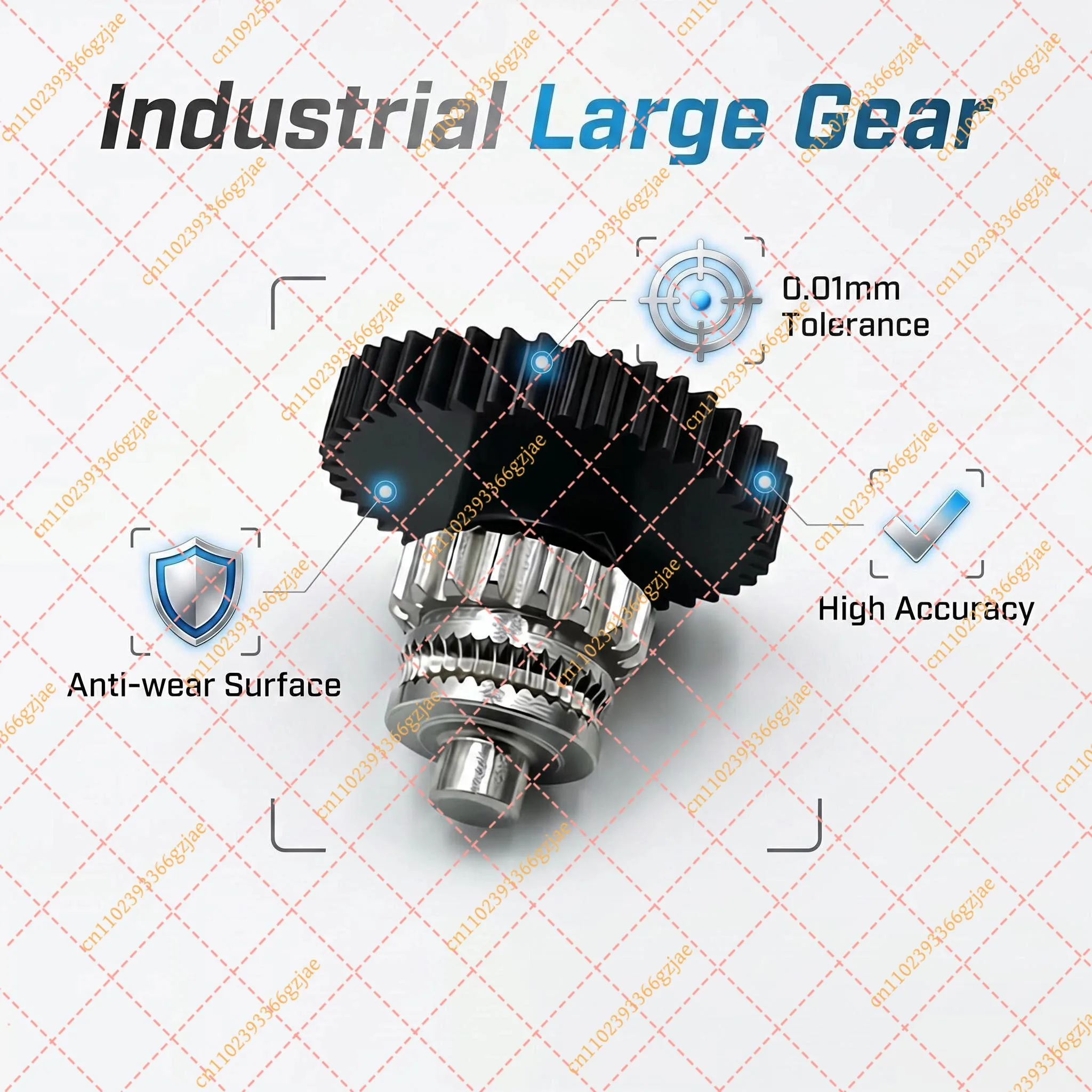 Dual-Drive Active Extrusion Feeding Gear Kit for Zongwei Cubic S1C - 3D Printer Accessories view 3
