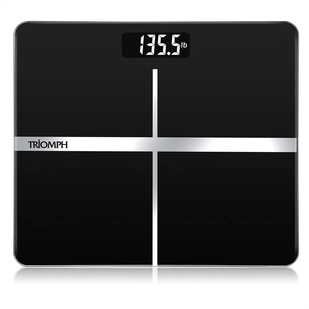 

Digital Body Weight Bathroom Scale With Backlit Display Step-On Technology 400 Lbs Capacity Accurate Weight Measurements Black