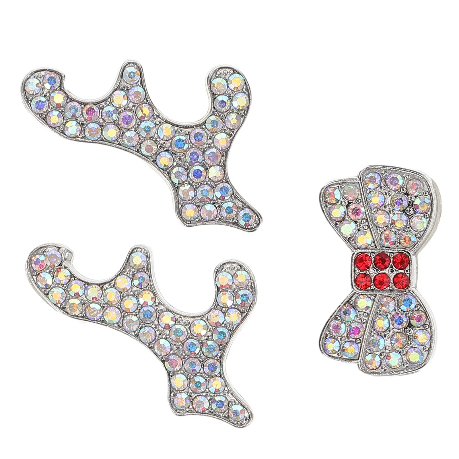 1Set Rhinestone Car Interior Sticker Antler Shaped Dashboard Decoration Bling Automotive Decal Sparkly Self-Adhesive Vehicle