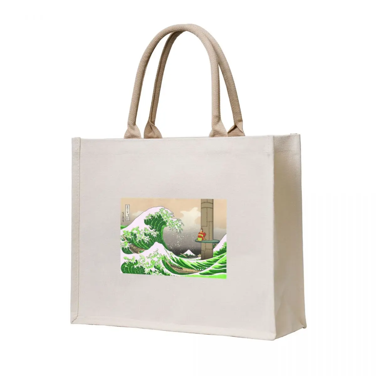 

Great Wave of Real Acid Tote Bag cute tote bag shopping trolley bag shoping