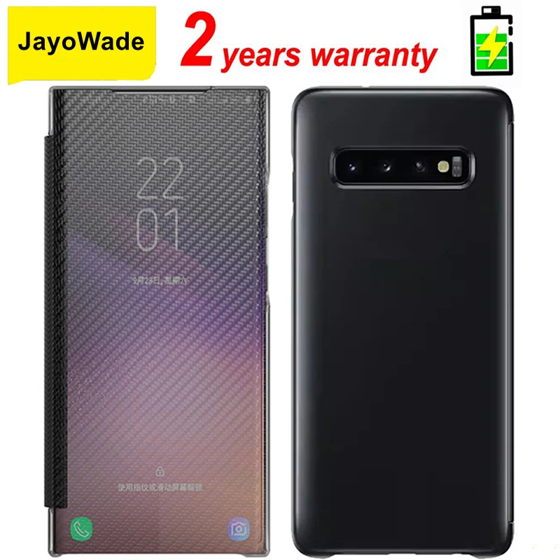 

Jayowade Smart Chip Phone Cases For Samsung Galaxy S10 Plus S10+ Window View Free-flip Cover For Samsung S10 Case