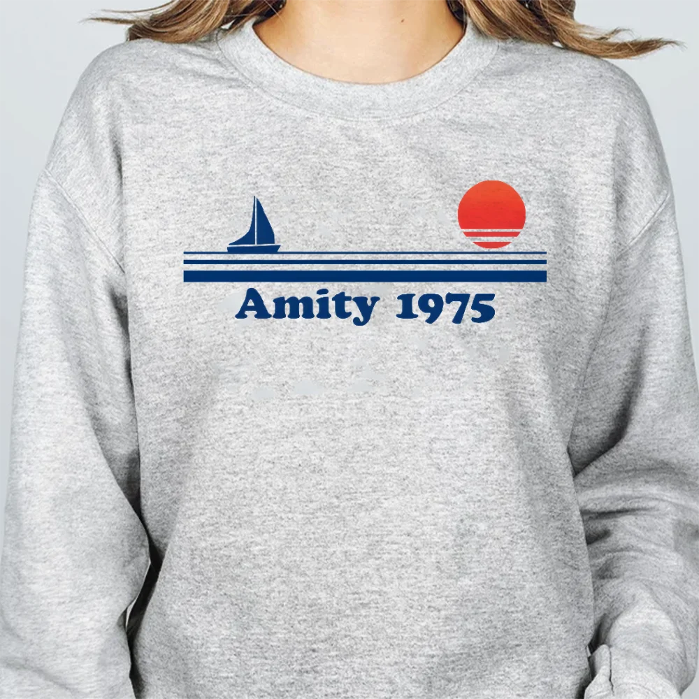 

Unisex Sweatshirt Long Sleeves Casual Hoodies Stylish Pullover Daily Wear Multiple Colors Versatile Sailboat Sea Amity 1975