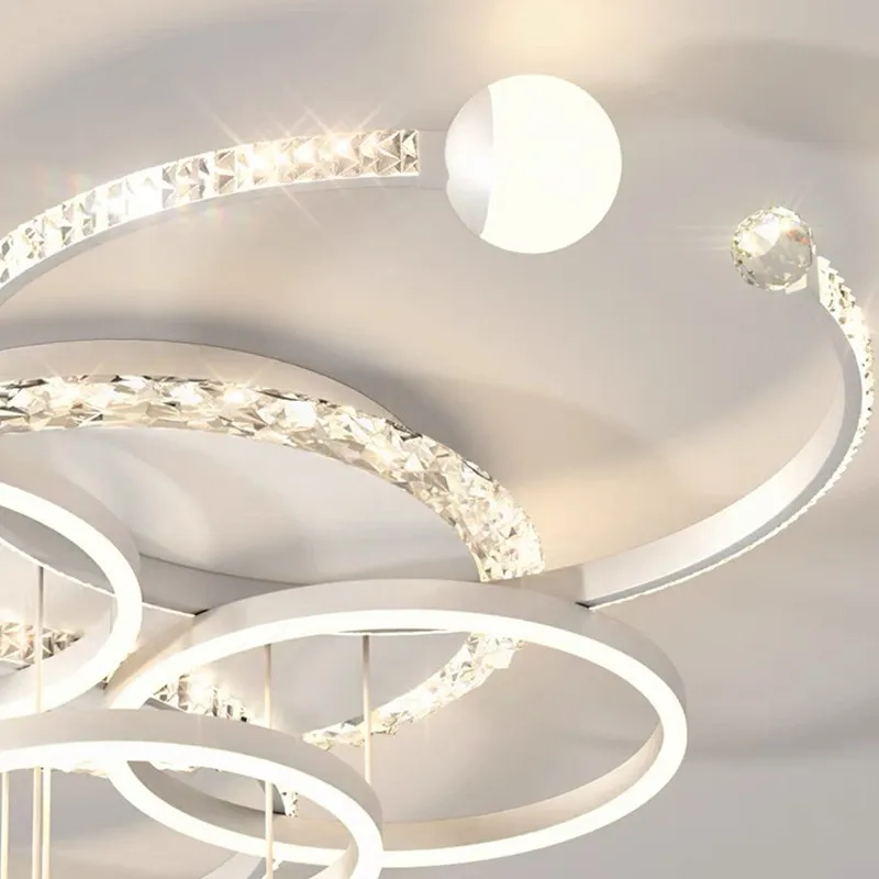 الشمال دائرة غرفة المعيشة Led الثريات للمطبخ مطعم مصباح معلق الحديثة الذكية الديكور مصابيح مُثبتة في السقف #6