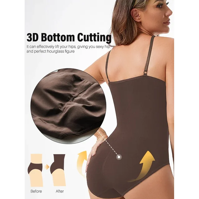 Women's Sexy Shapewear Seamless Slimming Butt Lifter Full Body Shaper Smooth Out Bodysuit Open Crotch High Elastic Body Suits 4