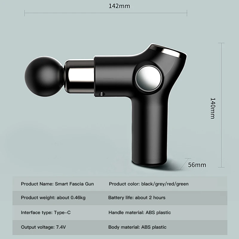 Kh515 Mini Fascia Gun Lcd Portable Muscle Massage Meridian Health Care Sports Relaxation Muscle Gun Electric Fitness Massager