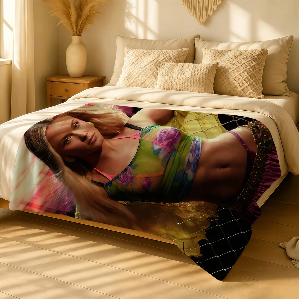 Singer Zara Larsson Midnight Sun Blanket For Soft Warm Knee For Bedroom Living Room Bed Sofa Camping Picnic Office Gift
