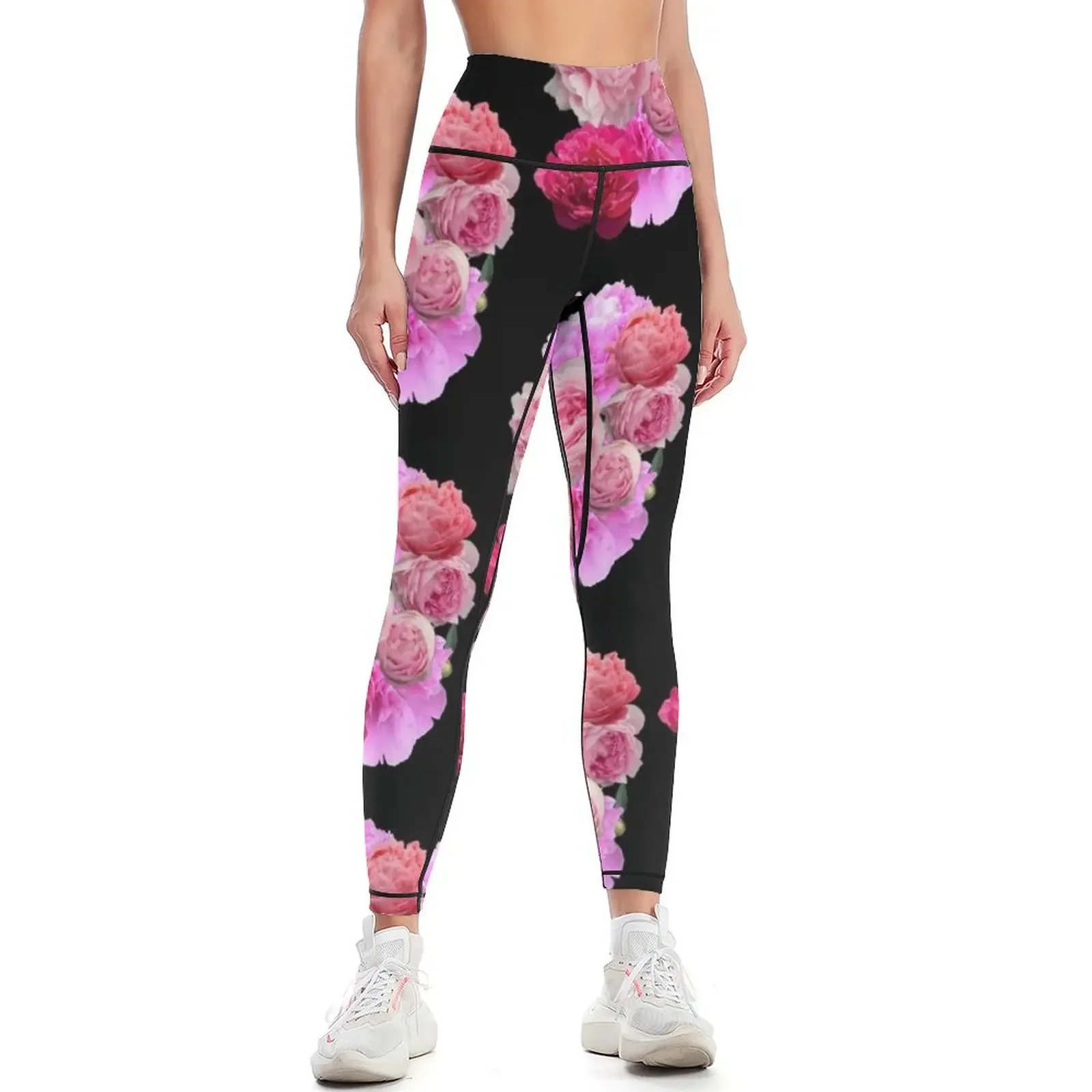 

Ediemagic Peonies Leggings sport legging legging push up Women's fitness sports for Womens Leggings
