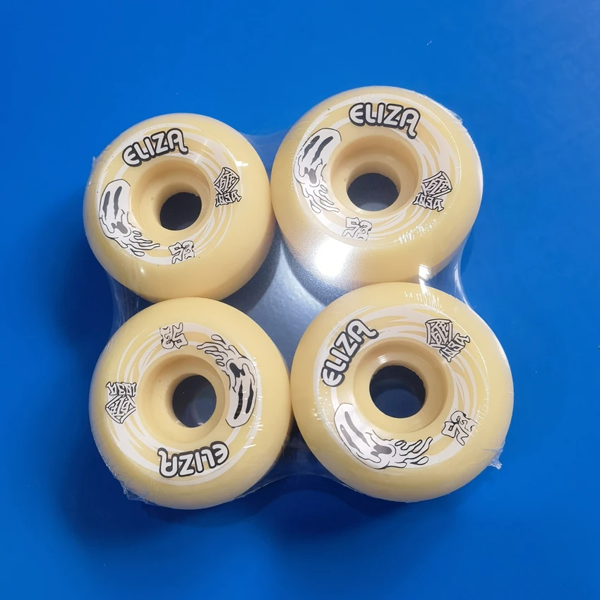 ELIZA 53mm top quality skateboard wheels 103A pu good made  skull V5 shape narrow ground-touch flexible stunt skate wheels