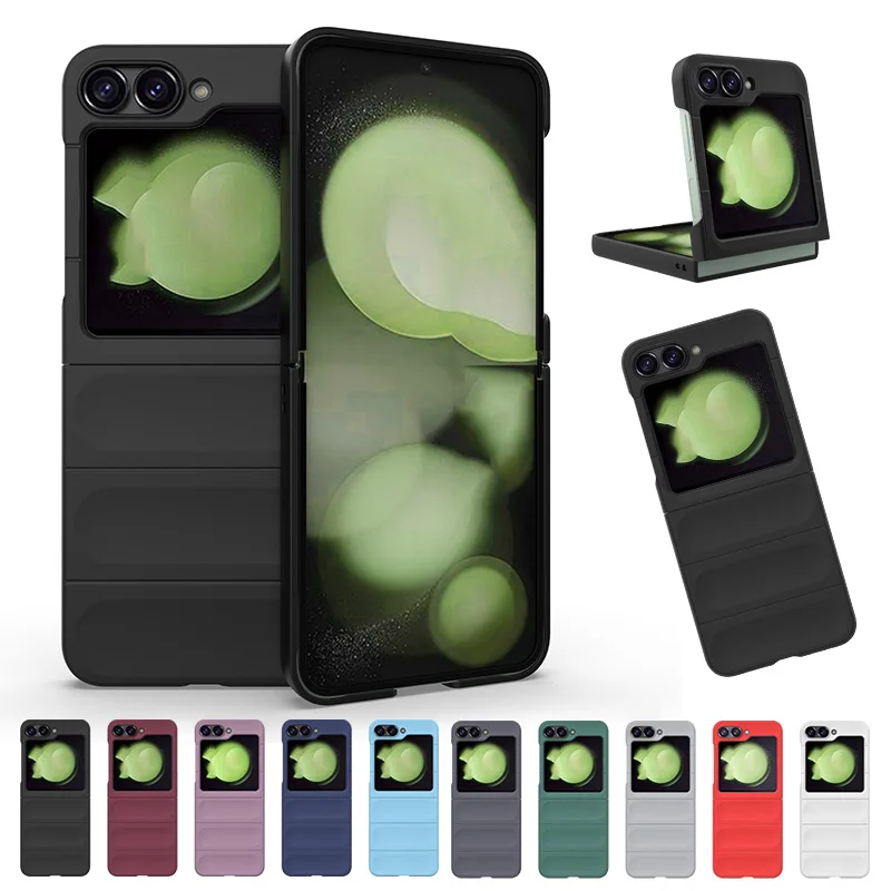 

10pcs Skin Sentation TPU For Samsung Z Flip 6 5 Fold Kickstand Shockproof Phone Cover Case