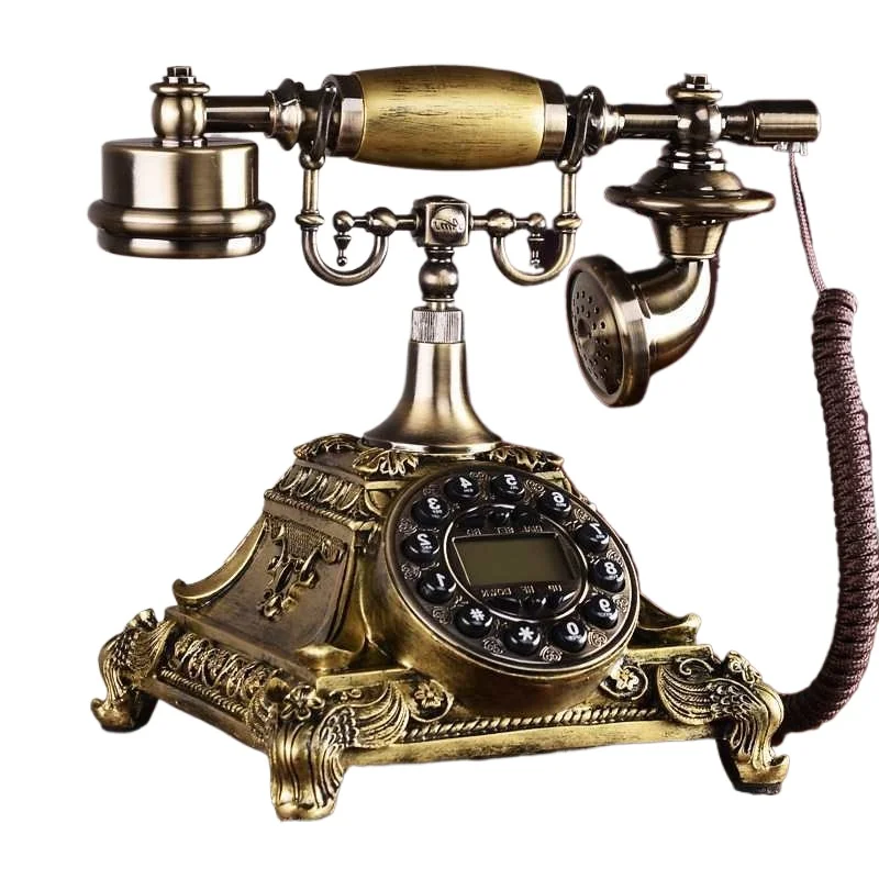 Antique telephone landline reuse fashion creative ornament rotating wireless card insertion