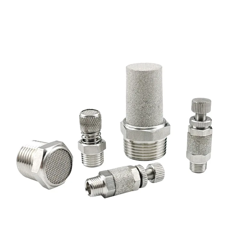 304 Stainless Steel Muffler with Flat End and Pointed End BSL Series G1/8 G1/4 G3/8 1/2