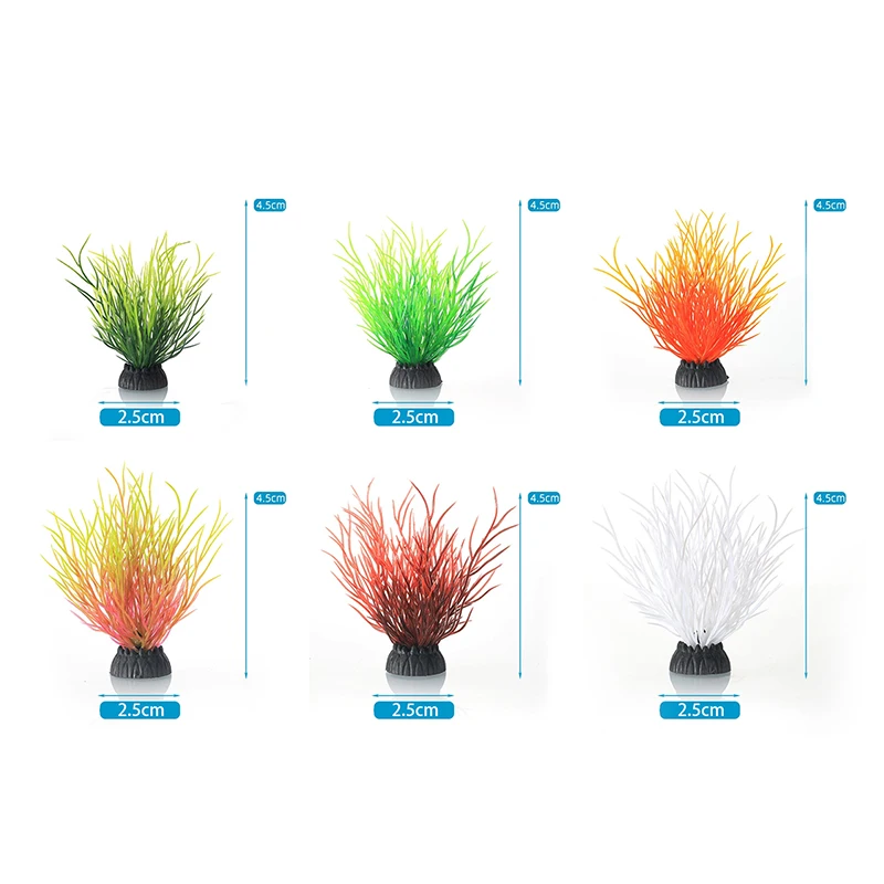 Planta Artificial de simulación para acuario, decoración de paisajismo, adorno de acuario, hierba subacuática de plástico, accesorios para acuario, 1 ud.