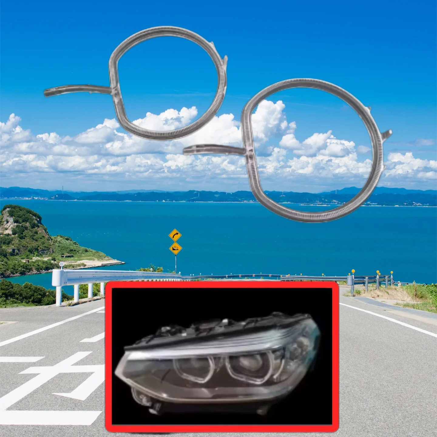 For BMW X3 X4 G01 G08 2018-2020 DRL Guide Strip White Low Angel Eye Ballast Module Car Headlight Daytime Running Light Strip