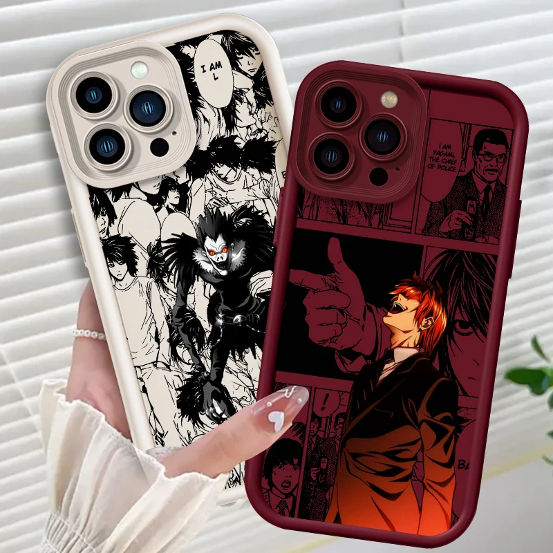 

Death Note Art Popular Anime Eye Ladder For Apple iPhone 15 14 13 12 11 XS XR X Pro Max Plus Soft Phone Case
