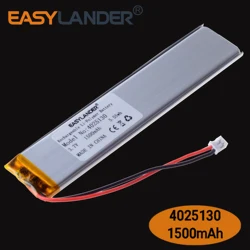 4025130 1500mAh Battery Lipo 3.7V Lithium Polymer Batteries Ph2.0P For Cabinet Lights Emergency Light LED E-books DVD