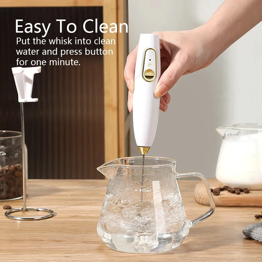 라떼 블렌더, 카푸치노 스무디 말차 핫 초콜릿, 거품을 위한 미니 전기 우유 거품기 휴대용 거품 만들기 기계