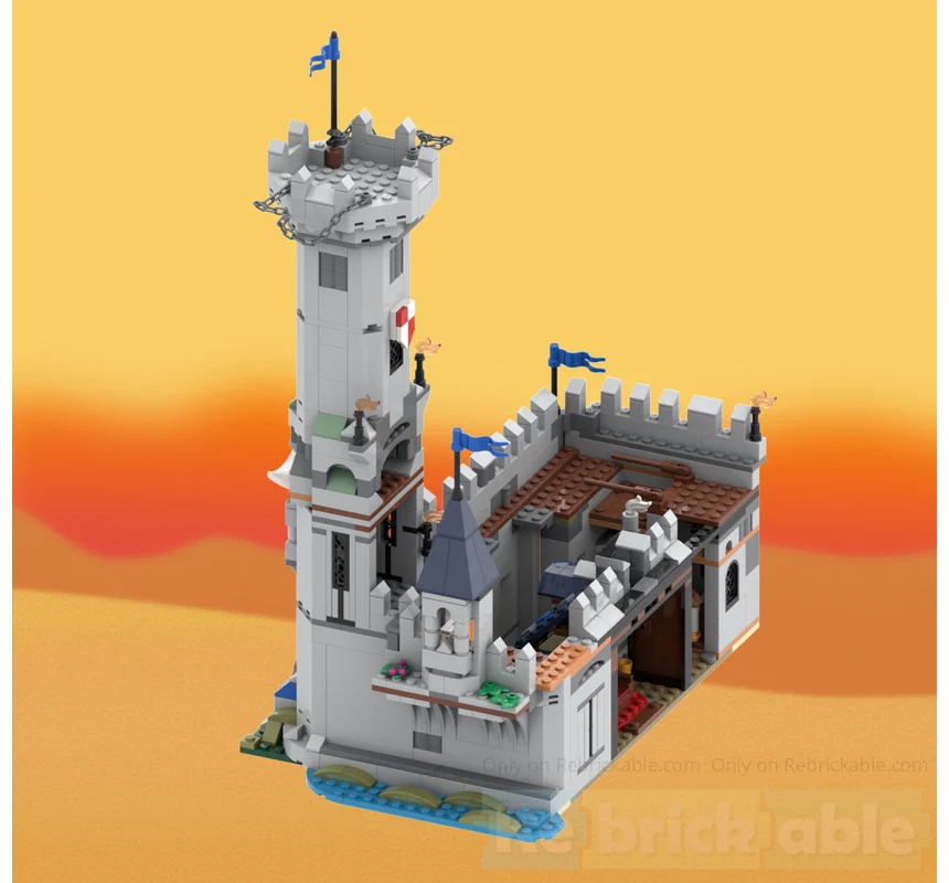 MOC Baustein Mittelalterliche Architektur Zauberer Turm Modell Ziegel Partikel Kreative Bildung Bildung Weihnachtsgeschenk 1056PCS