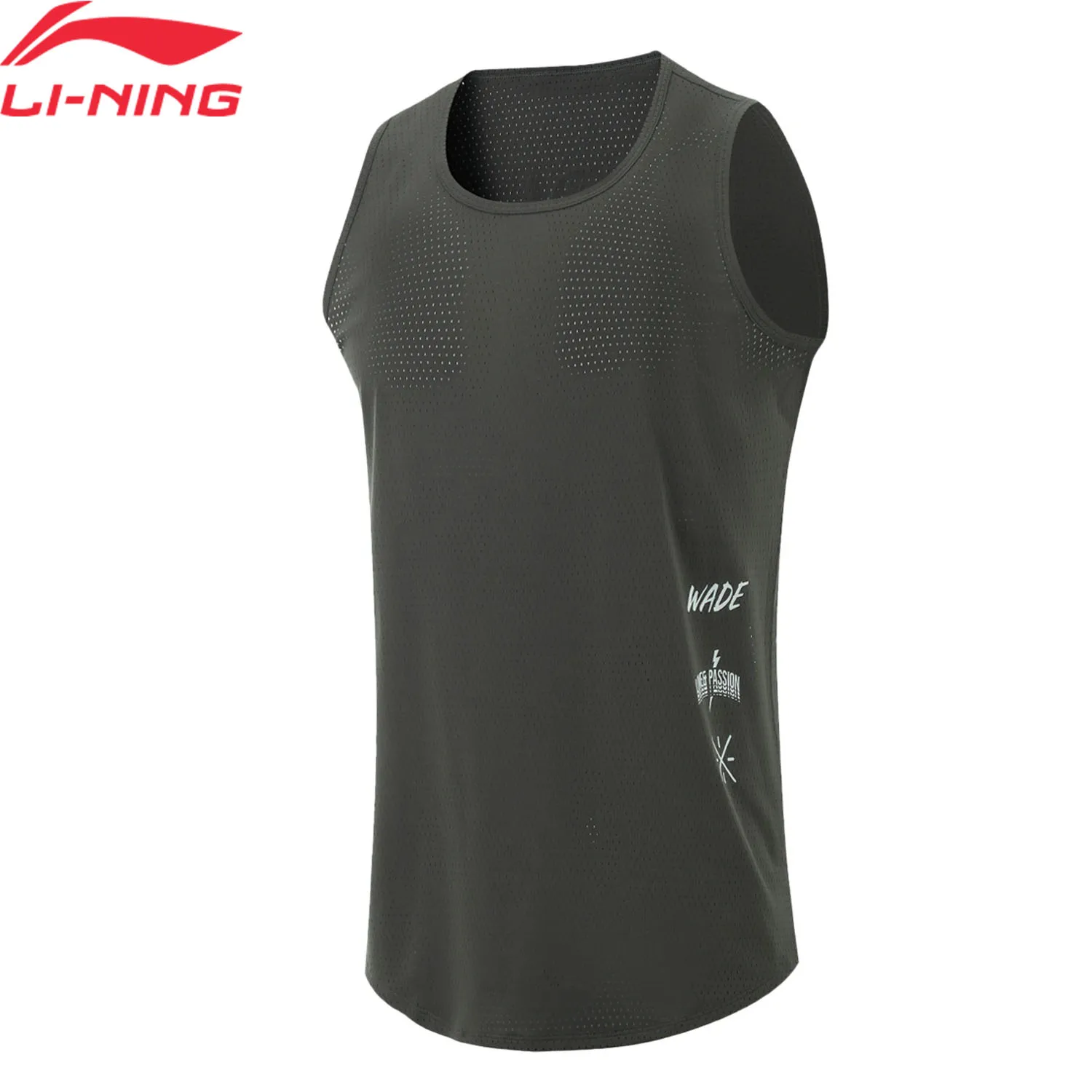 Li-Ning Men Wade Series Competition Vest Breathable Regular Fit Breathable LiNing Sports Sleeveless T-Shirt AVSU021