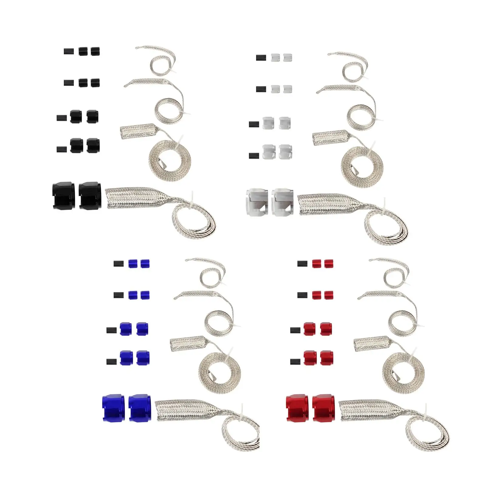 

Комплект оболочек для шланга с оплеткой 8092, алюминиевый вакуумный радиатор топливной линии из нержавеющей стали