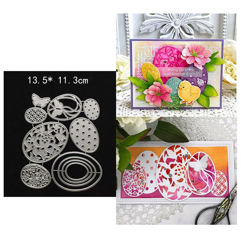 Egg Cutting Dies Cut Stencils for DIY Scrapbooking Photo Album Decorative Embossing Paper Dies for Card Making Templ