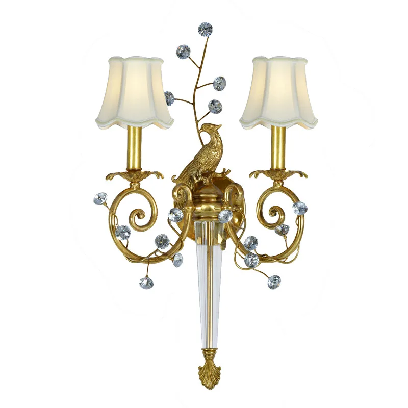 

Французский стиль, медный настенный светильник, ретро, светлая роскошь, гостиная, фон, настенный светильник спальня