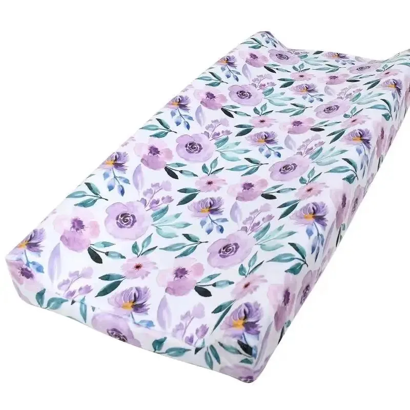 Soft Reusable Changing Pad Cover Printing Design Minky Material Baby Breathable Diaper Pad Sheets Cover