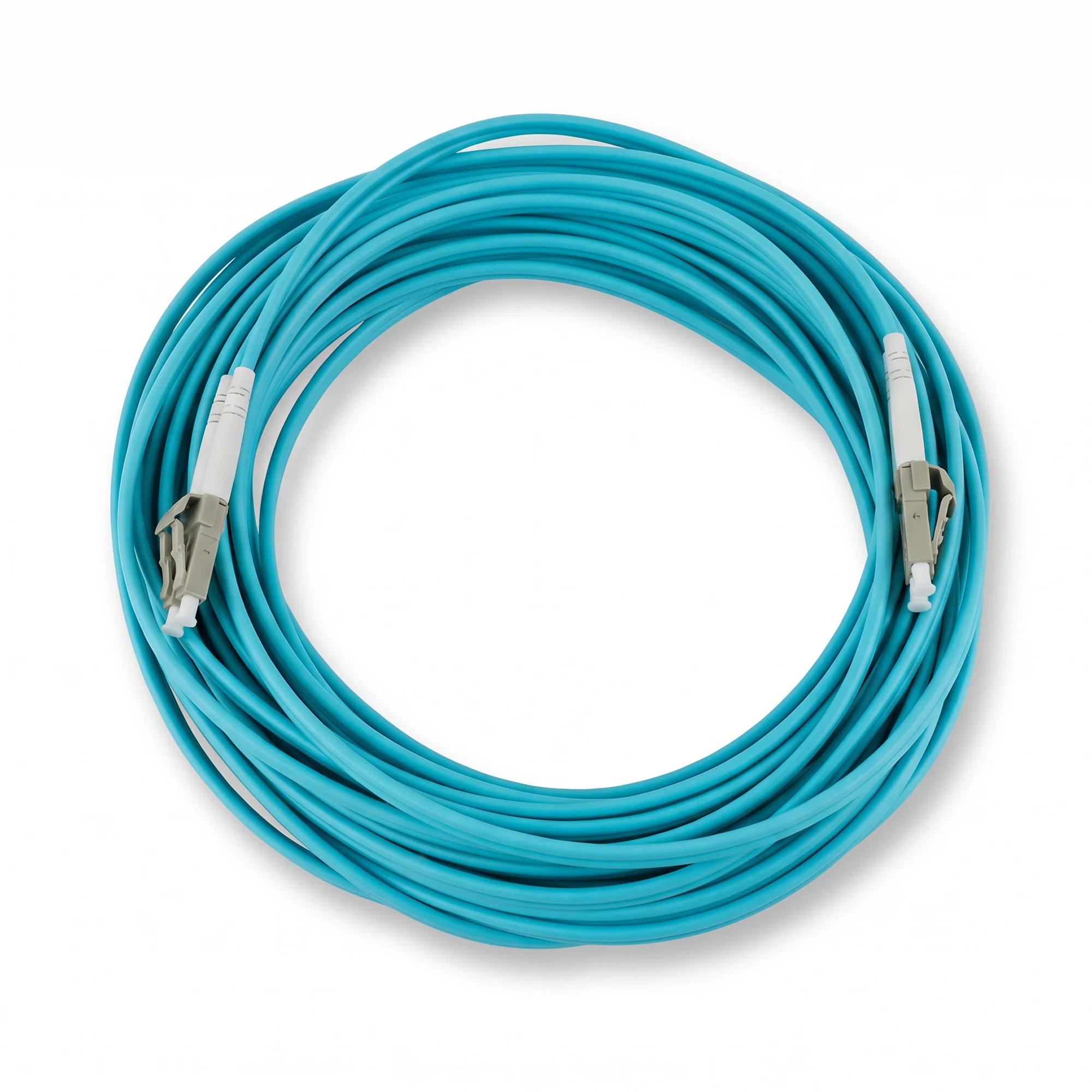 US 1M 30G OM3 Fiber Optic Wire Multimode 2Cores Extension UPC 2LC Male to Male Optical Connect Patch Cable