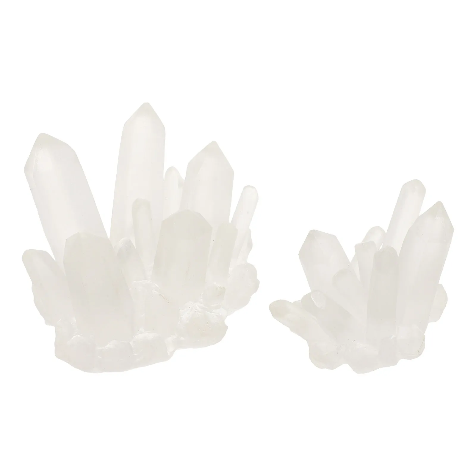 2Pcs Crystal Fish Tank Decorations Mini Crystal Cluster Column Aquarium Landscape Decor Betta Safe Ornament Underwater Decor
