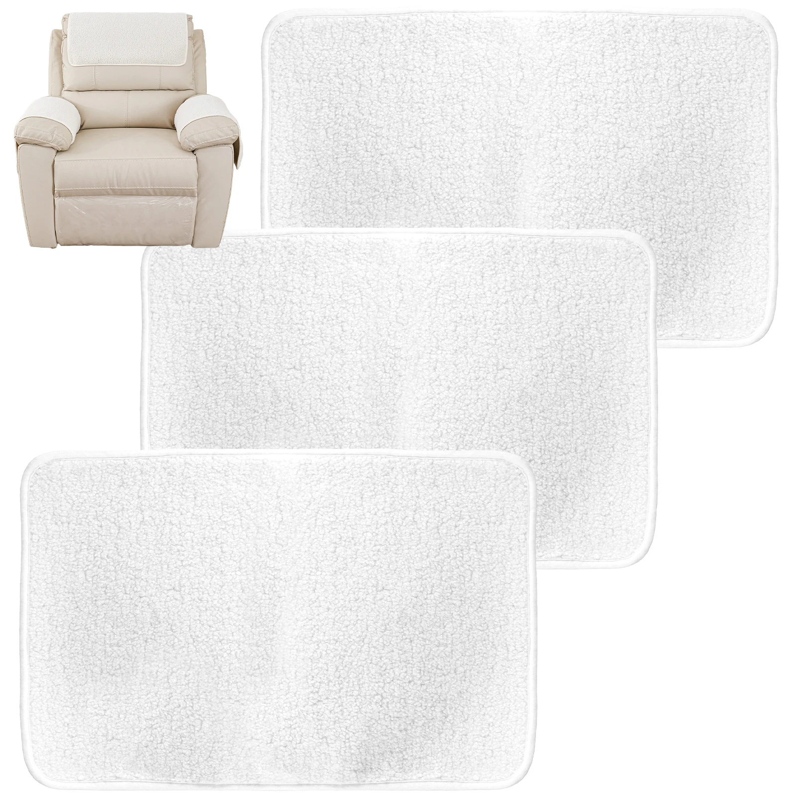 3 stuks bank hoofdsteun hoes zacht polyester fauteuil hoofdsteun beschermer slijtvaste fauteuil hoofdsteun hoes