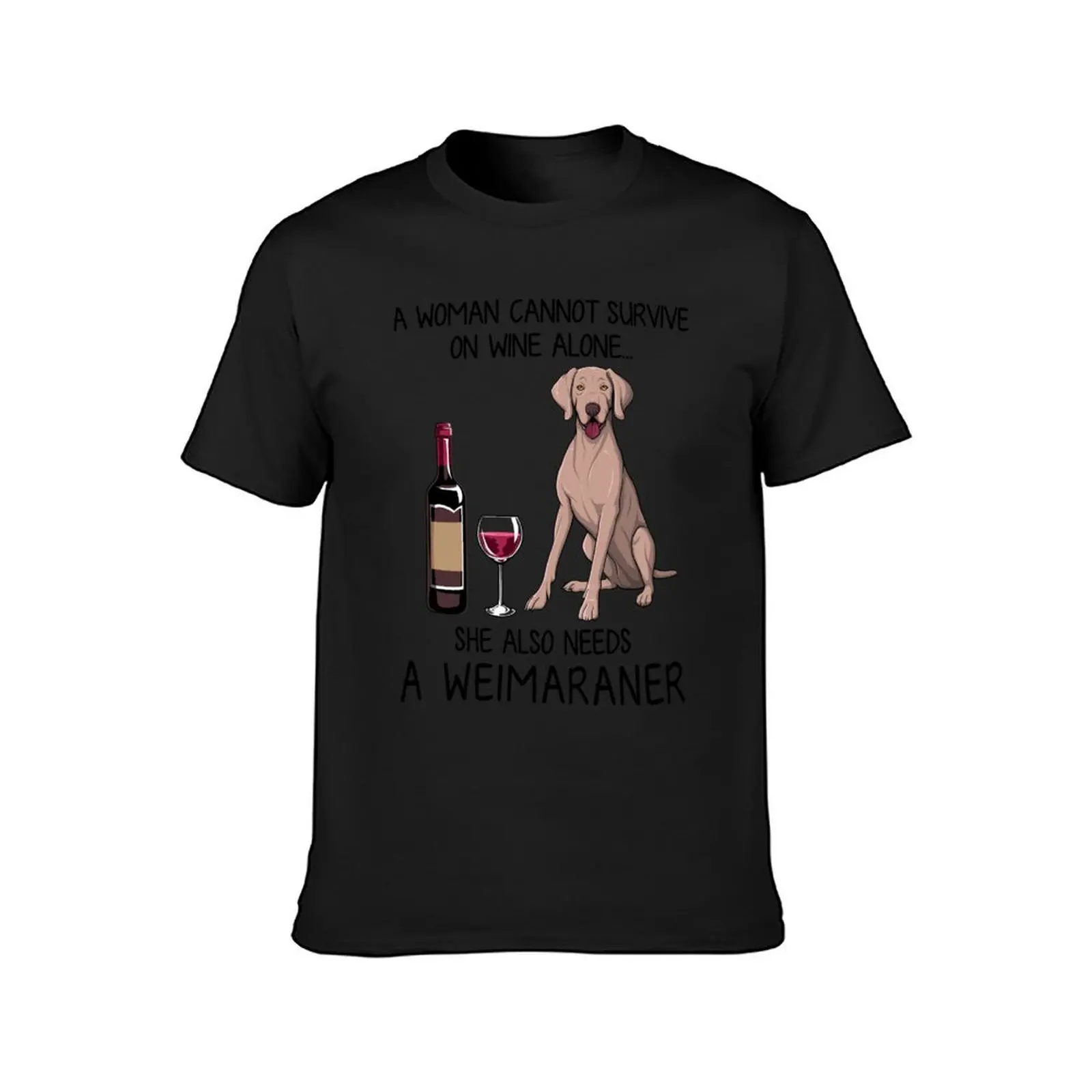 Weimaraner and wine Funny gift for dog mom T-Shirt customizeds sublime mens t shirts pack