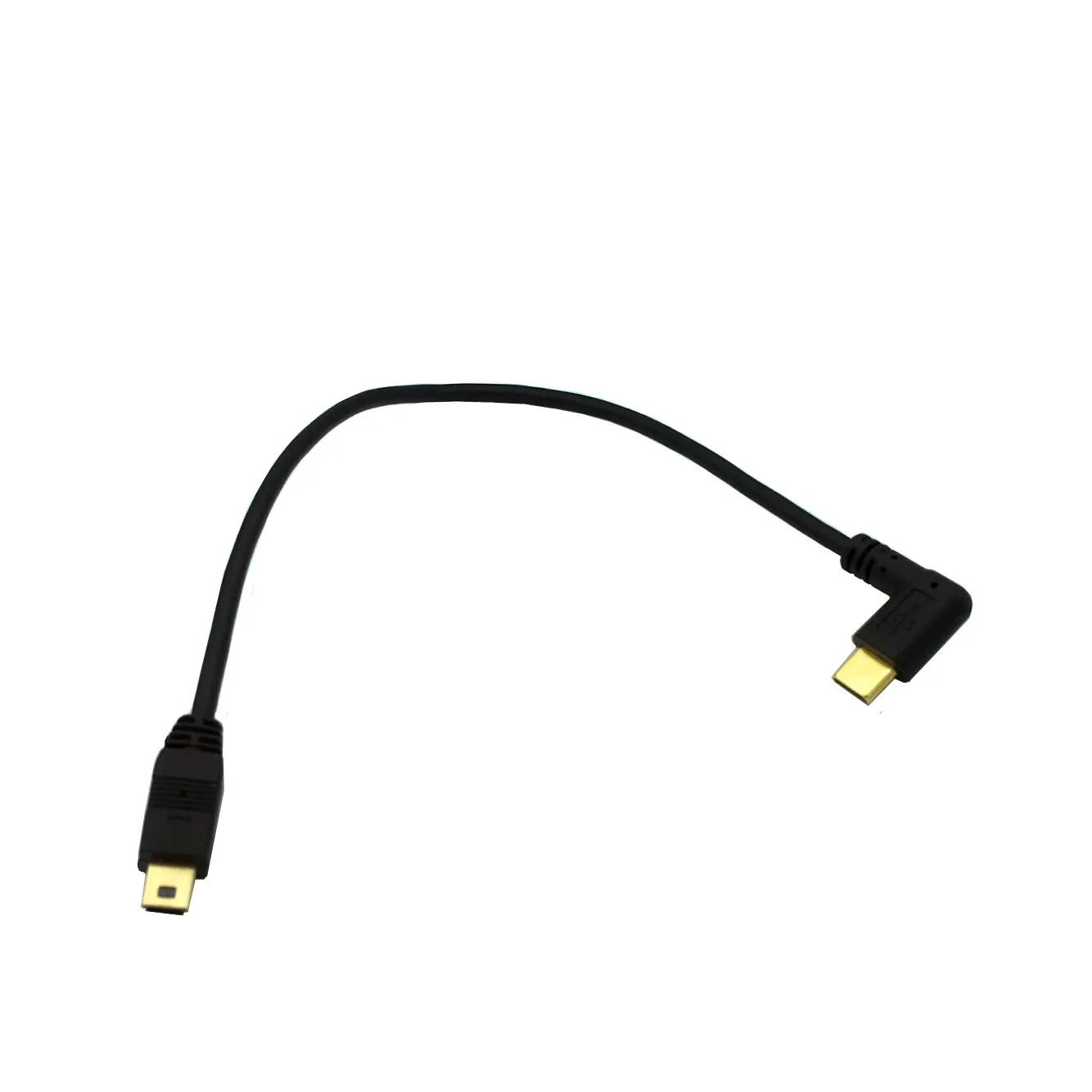 Gold Plated USB 3.1 Type C Male To Mini USB 2.0 Mini Male Data Sync Power Supply Charging Cable Cord 0.25m 25cm