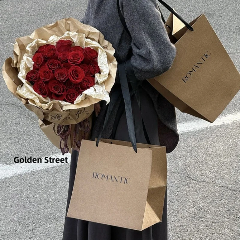 black-gold-english-kraft-paper-handbag-flower-bouquet-gift-bag-flower-shop-floral-packaging-materials-festival-party-gift-bags