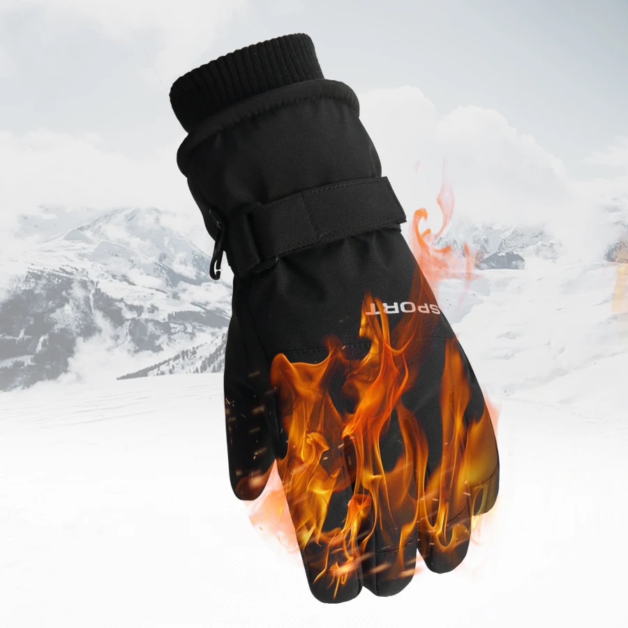 Professional Waterproof Motorcycle Gloves for Men, Warm Snow Gloves, Touch Screen, Skiing, Winter