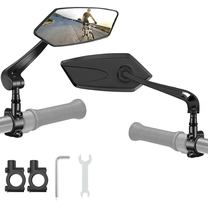 مرآة دراجة 360 درجة دوارة واسعة النطاق قابلة للتعديل للدراجات الكهربائية عاكس عاكس Retrovisor Moto Bycicle Accessories #2