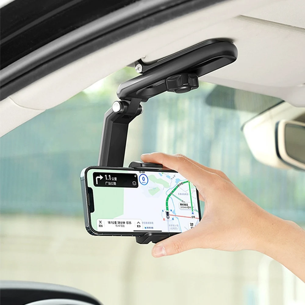 Multifunktionaler Auto-Sonnenblende-Telefonhalter 360° ° Rotierende universelle Handy-Unterstützung für iPhone Samsung Android – Detail 4