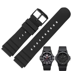 Watch Accessories Rubber Military Watch Men's & Women's Sports Waterproof Silica gel Strap for Luminox 0200 3901 7050 3001 21mm