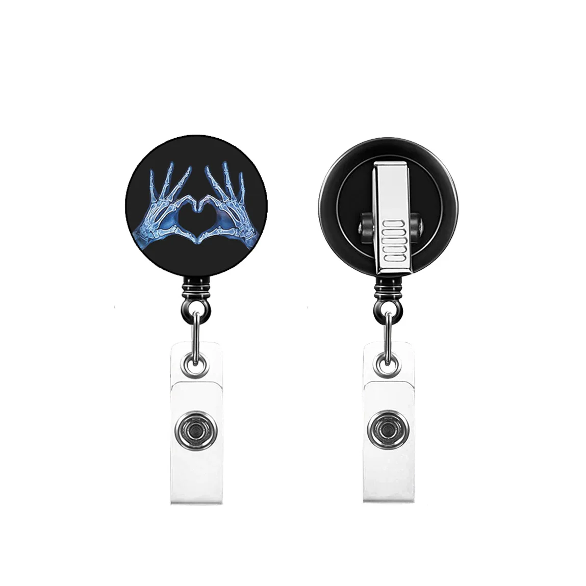 1Pc X-Ray Badge Reel Retractable Radiology Badge Reel Holder CT Rays Nurse Doctor Student Card Reel Clip Office Supplies