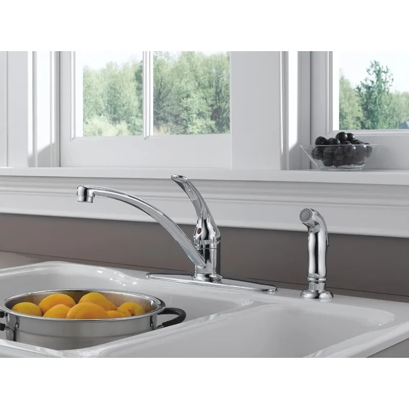 

B4410LF Смеситель для кухни с опорой, 9,50 x 12,00 x 9,50 дюйма, хром