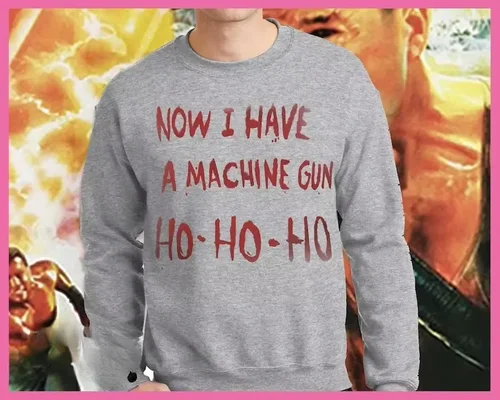 Imagen 1 del producto Ahora tengo una ametralladora Die Hard Mclane Naktomi Plaza Jersey unisex Suéter Hombres Mujeres Nuevo en sudaderas con capucha y sudaderas Jersey
