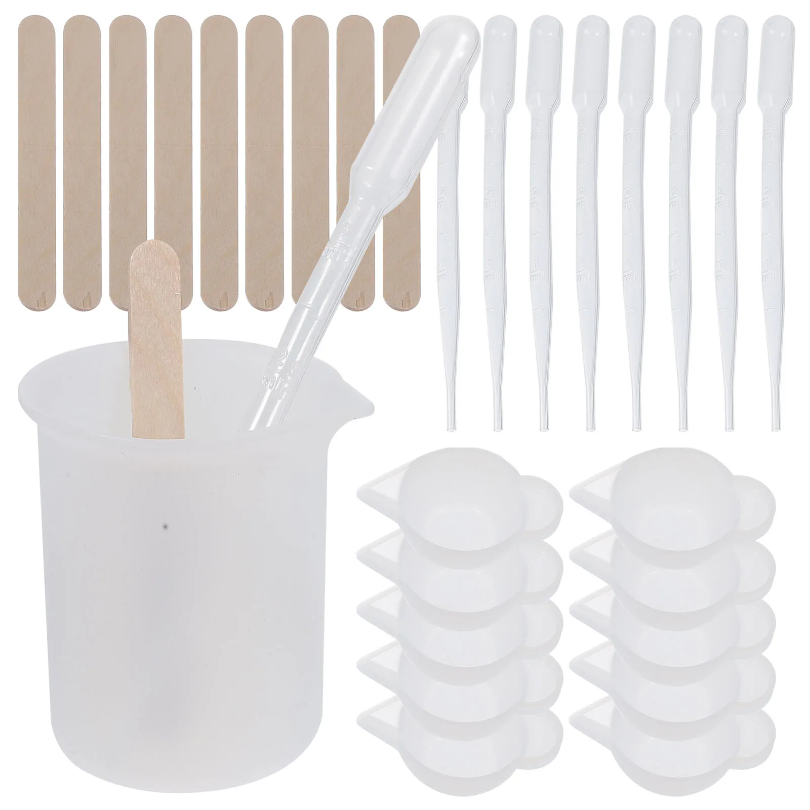 

Epoxy Tool Set Silicone Resin Mixing Cups Measuring for Stirring Rod Small Paint