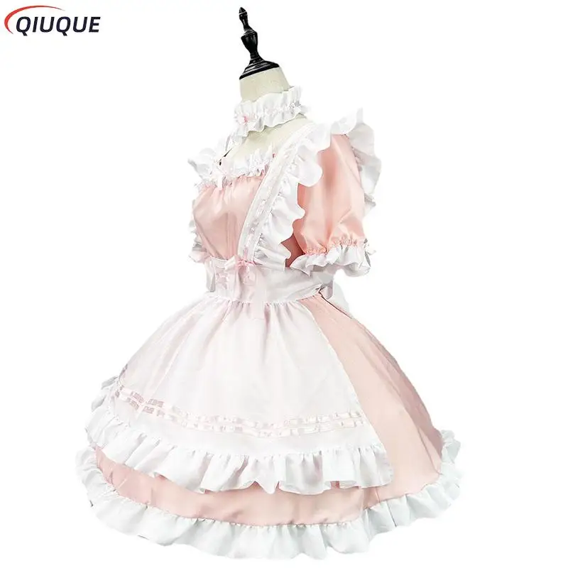 Japonês uniforme de empregada linda menina estudante lolita vestido cosplay traje doce bonito gato café princesa harajuku kawaii lingerie