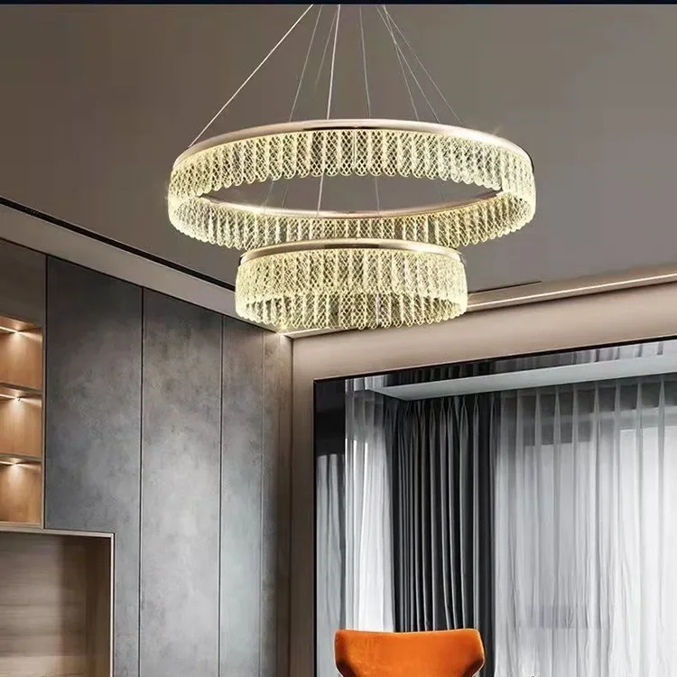 

Light luxury post-modern living room lamp, hall dining room bedroom lamp, new net red crystal chandelier