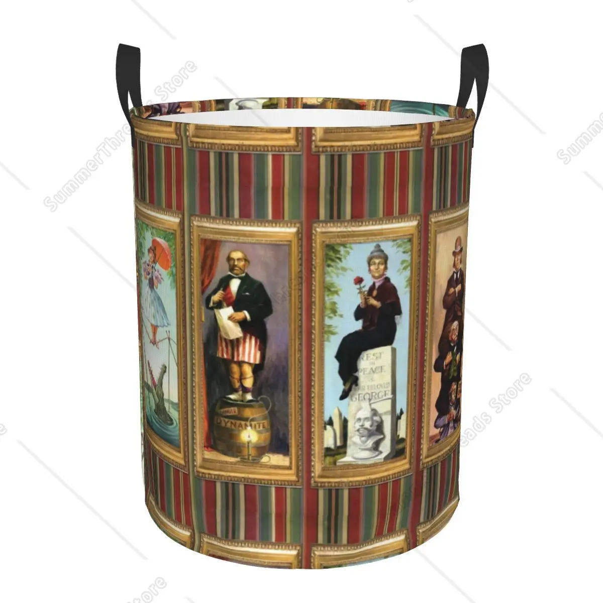 

Custom Haunted Mansion-Style Stretching Laundry Hamper - Large Collapsible Storage Bin for Halloween Baby Decor