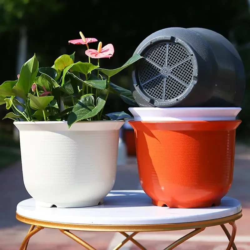 Thickened Plastic Flower Pot Large Creative Succulent Green Plant Planter for Balcony Wholesale Manufacturer