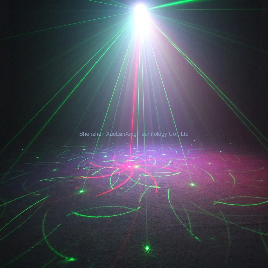 New Rechargeable RG Laser 60 Patterns DJ Party Disco Light Projector RGB LED Bar Dance KTV Christmas Room Stage Effect Lamp F3