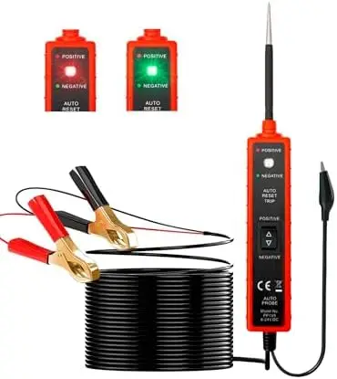 

Тестер-пробник для электрических цепей 6-24В DC, автомобильный пробник для определения короткого замыкания и полярности, светодиодный индикатор с защитой от перегрузки