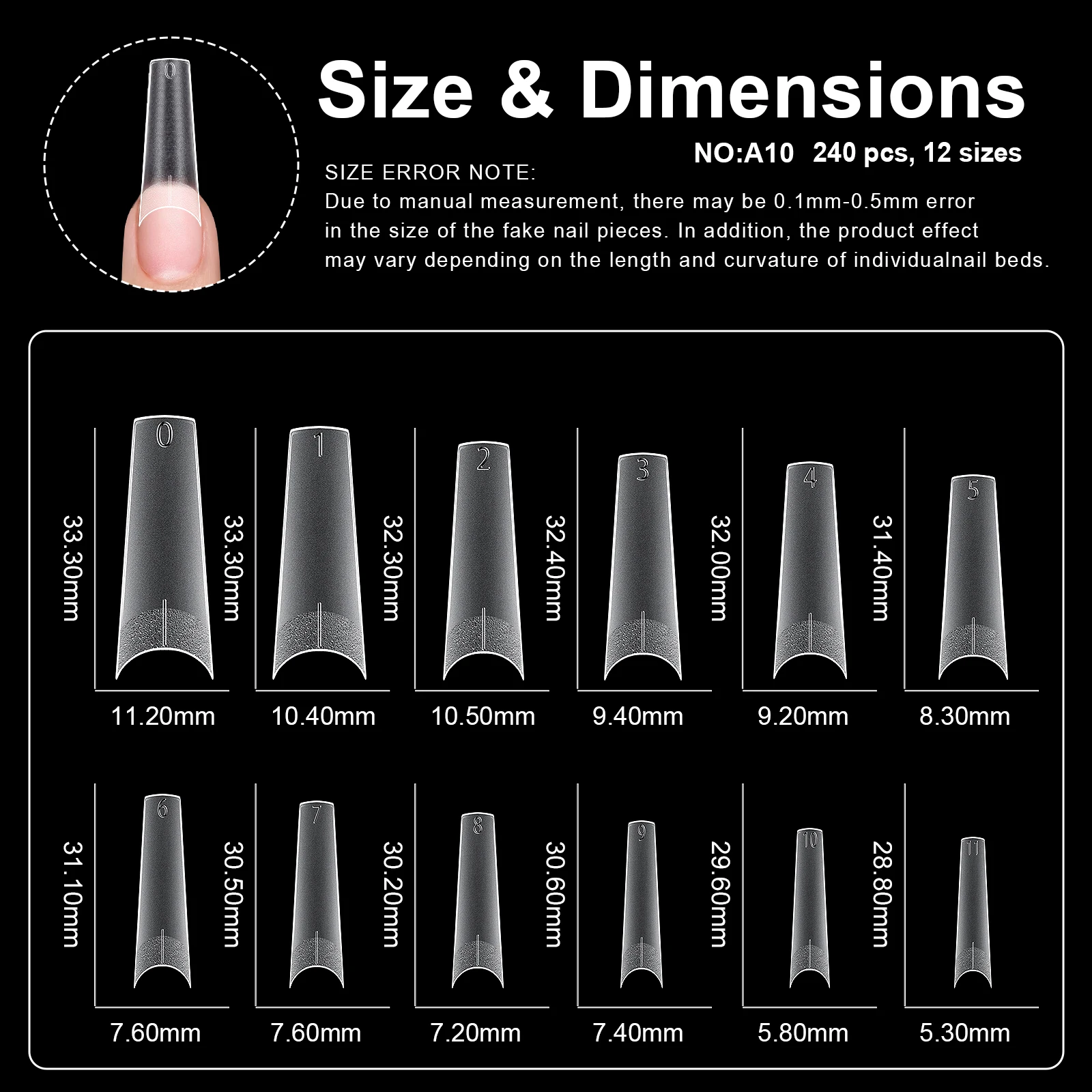 240 Stück kurze, mandelförmige Soft-Gel-X-Nagelspitzen, Full Cover Coffin Stiletto, mattierte, künstliche Nägel zum Aufkleben, DIY Salon Maniküre – Detail 21