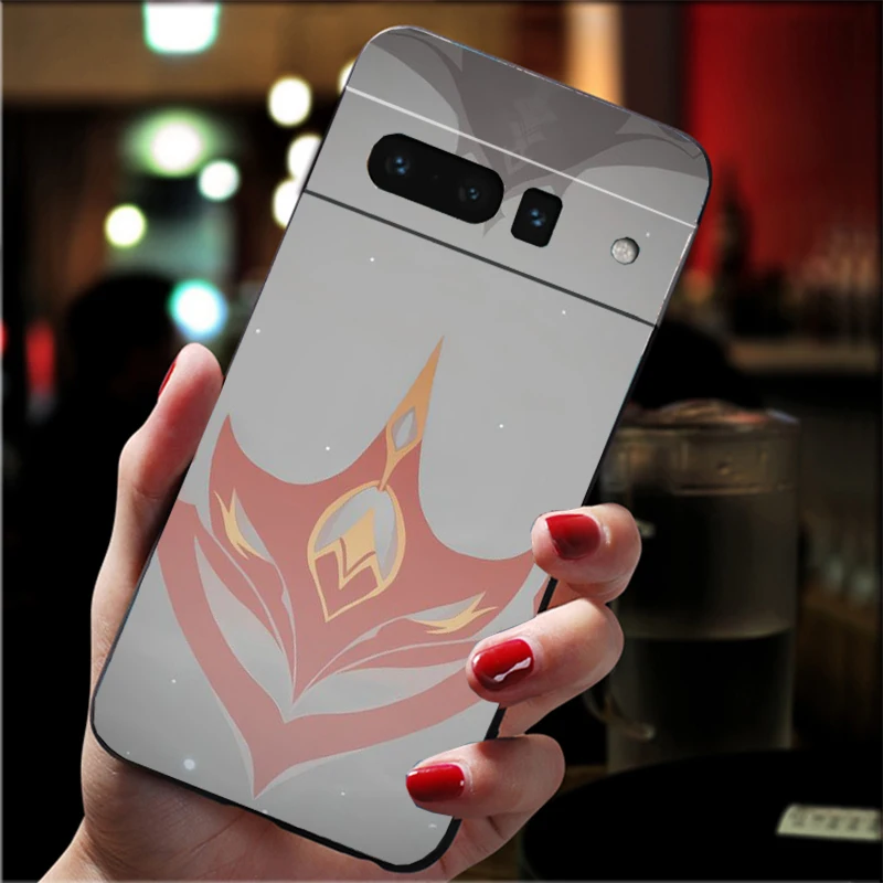 

Phone Case For Google Pixel 10 9 Pro XL 9A 8 7 6 Pro Pixel 8A 7A 6A Pixel 8 7 6 5 Genshin Impact Namecard