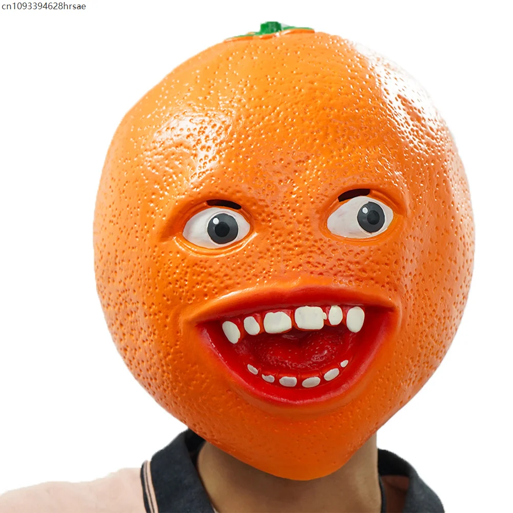 

Annoying Orange Mask Smiling Orange Headgear For Halloween Costume Latex Mask